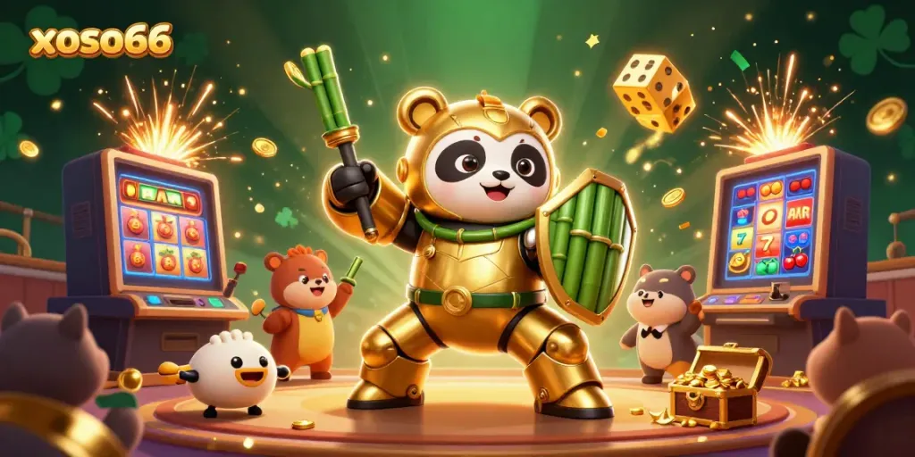 Engage in exciting gameplay at xoso66 with a thrilling 3D illustration showcasing vibrant casino action.