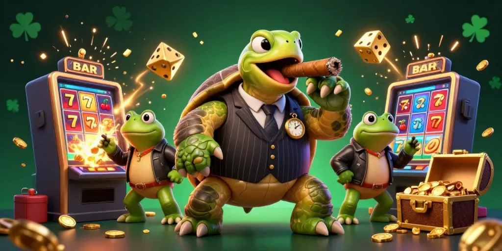 Engaging representation of tỷ lệ kèo sports betting with cartoon characters and slot machine explosion.