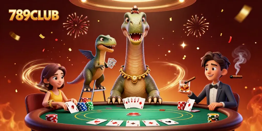 Engage with 789CLUB’s vibrant casino scene, showcasing cartoon characters and dynamic gaming elements