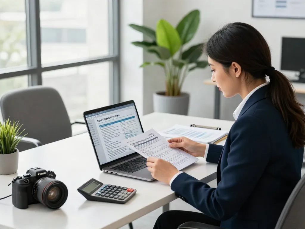 Professional evaluating Payday Loans Co applications in a modern office.