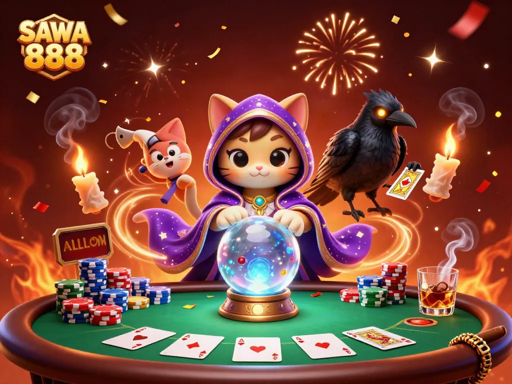 Play exciting games at SAWA 888 with mystic elements and vibrant casino themes.