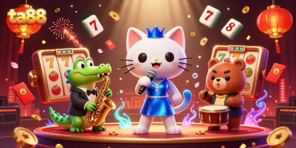 Experience vibrant casino entertainment with ta88’s lively characters and colorful game elements.