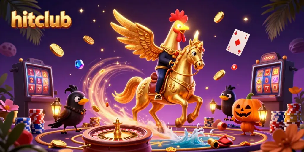 Experience hitclub's magical gambling adventures with vibrant golden elements and spectacular characters.
